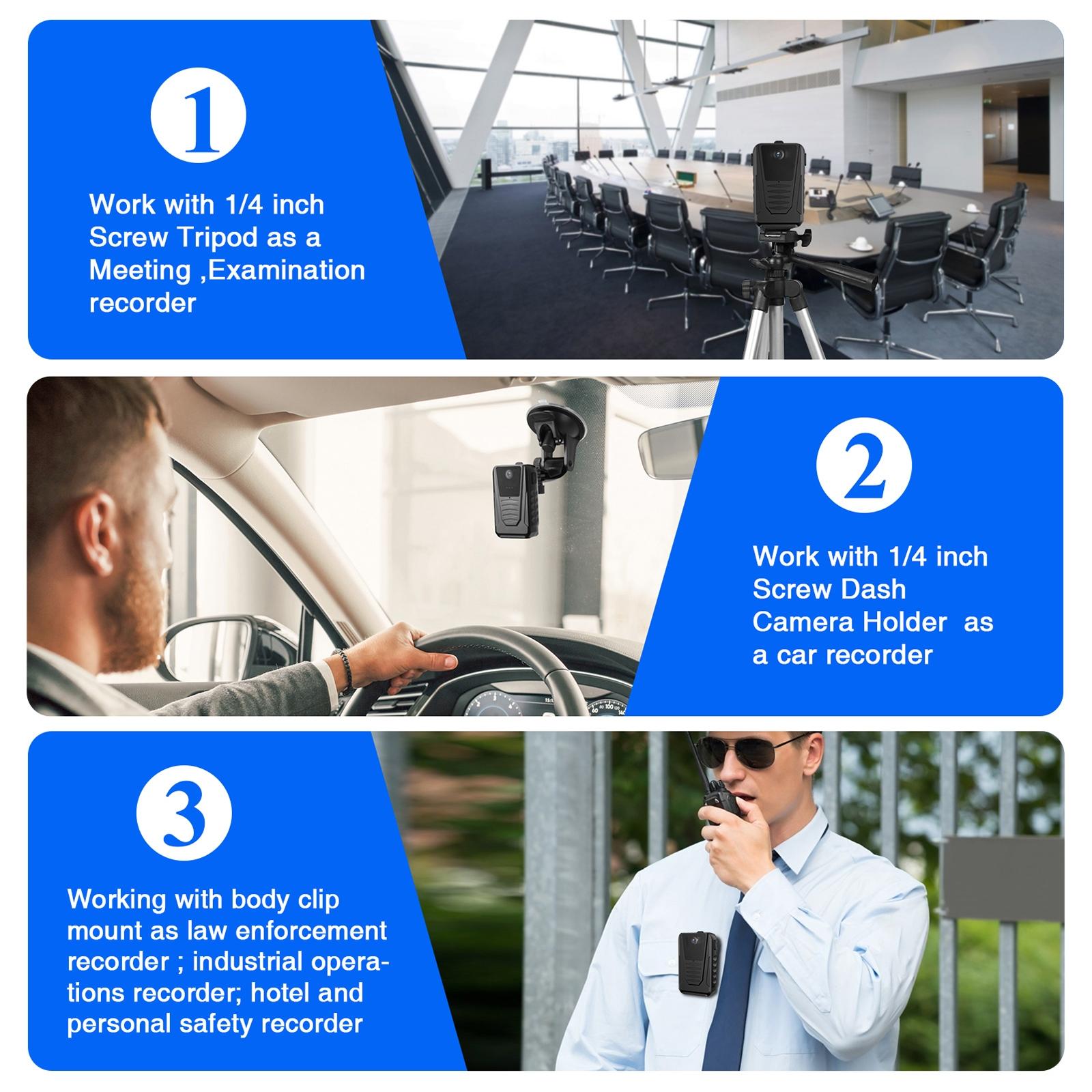 Portable Multifunctional Wearable Camera - 1080P Black