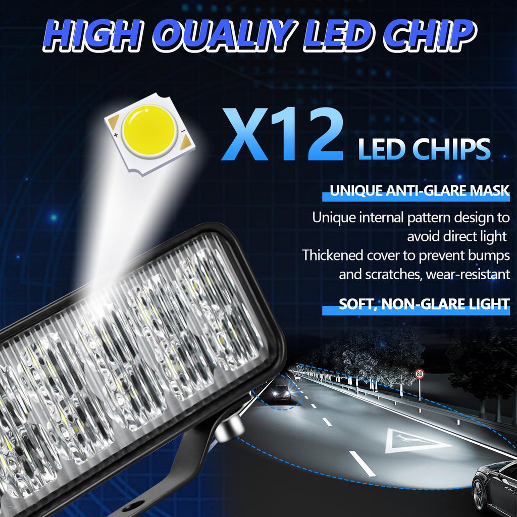 6 - Inch Flood Mixed Luminous Anti - Glare Lens Long Strip Light