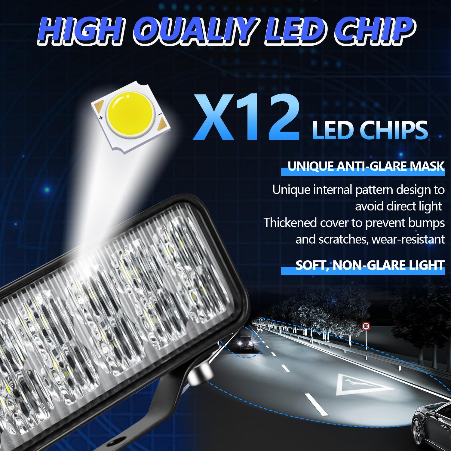 6 - Inch Flood Mixed Luminous Anti - Glare Lens Long Strip Light