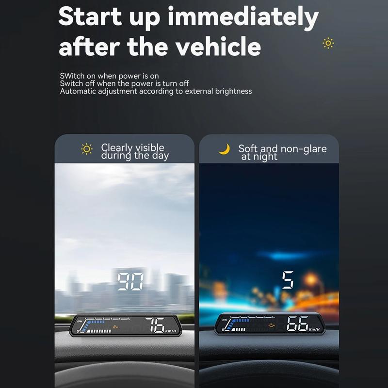 Vehicle Obd Head Up Display Multi Function Instrument For Oil Temp & Gearbox Monitoring - S100