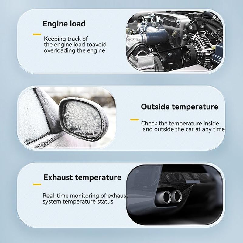 Vehicle Obd Head Up Display Multi Function Instrument For Oil Temp & Gearbox Monitoring - S100