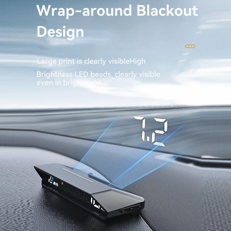 Vehicle Obd Head Up Display Multi Function Instrument For Oil Temp & Gearbox Monitoring - S100