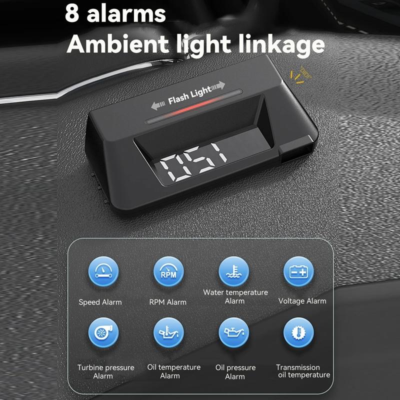 Vehicle Obd Head Up Display Multi Function Instrument For Oil Temp & Gearbox Monitoring - S100