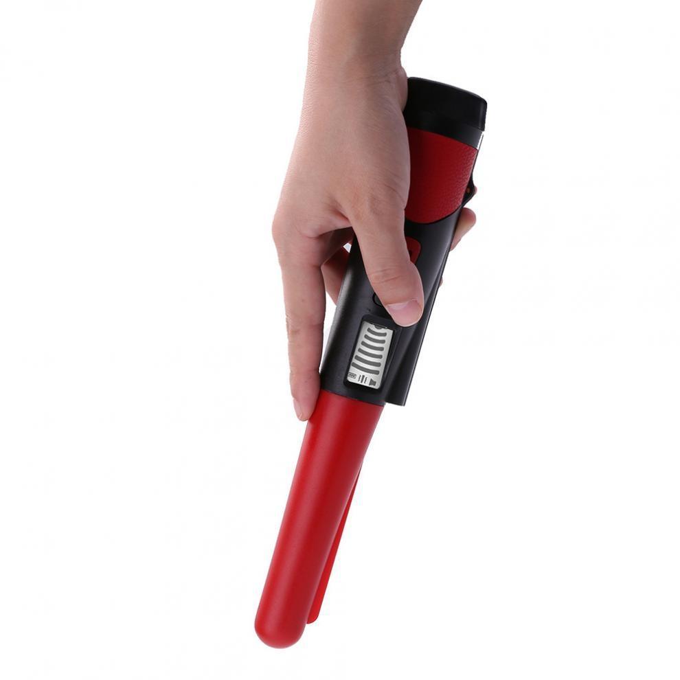 Lcd Display Gold Treasure Hunter with Flashlight - Handheld Metal Detector Black - Red