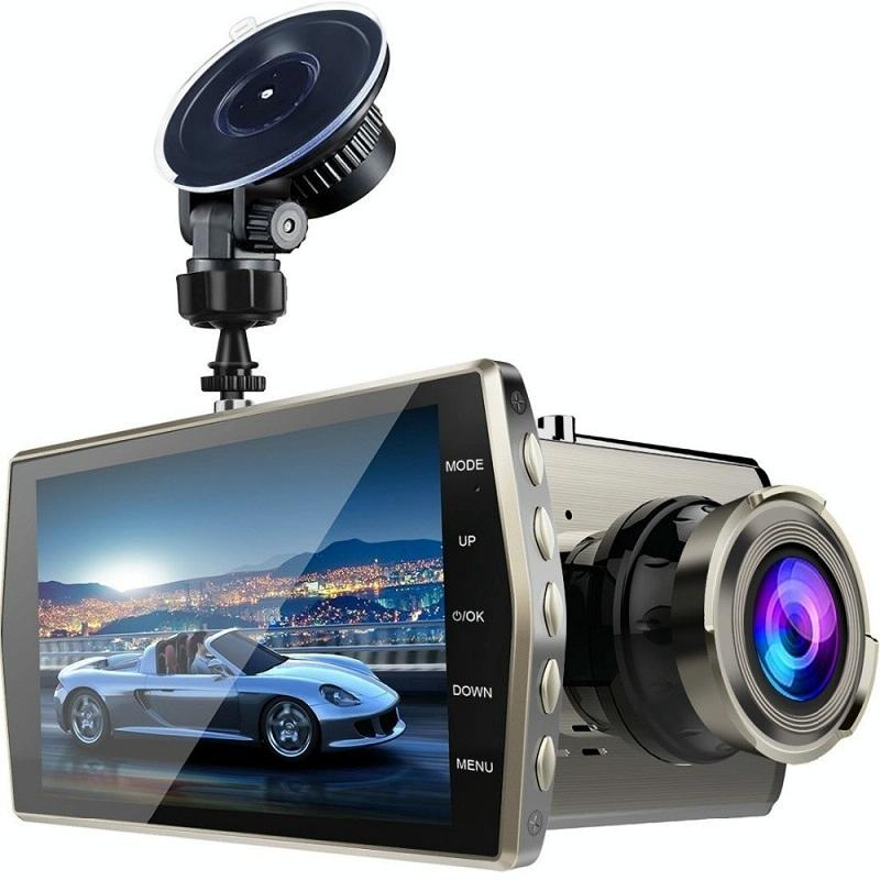 1080p Dual-lens Night Vision Driving Recorder with 4 Metal Shell