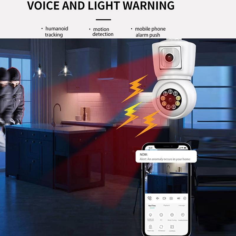 Smart Night Vision Camera With Motion Tracking And Voice Intercom - White