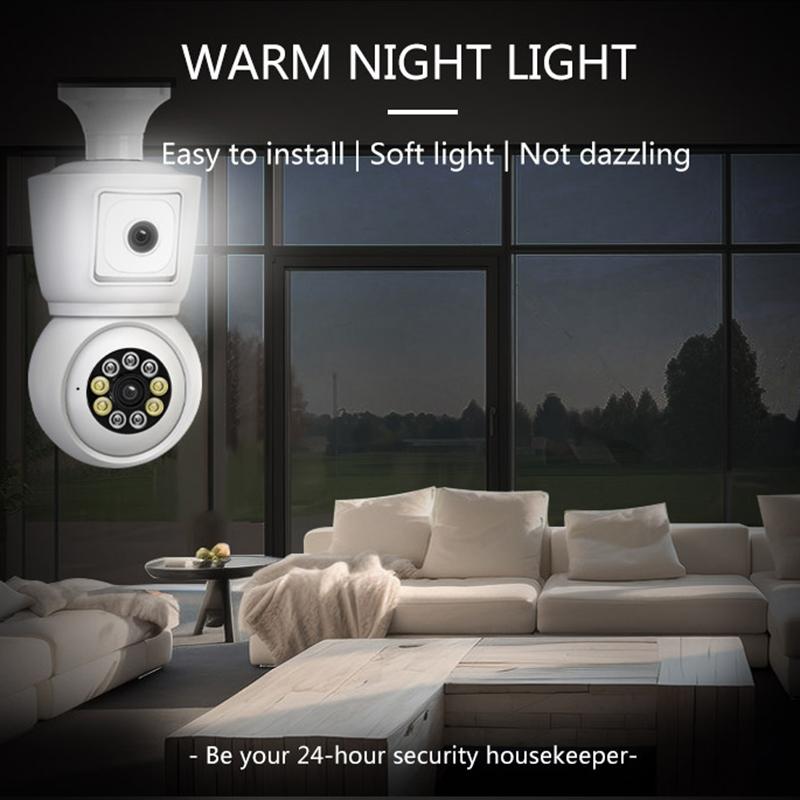 Smart Night Vision Camera With Motion Tracking And Voice Intercom - White