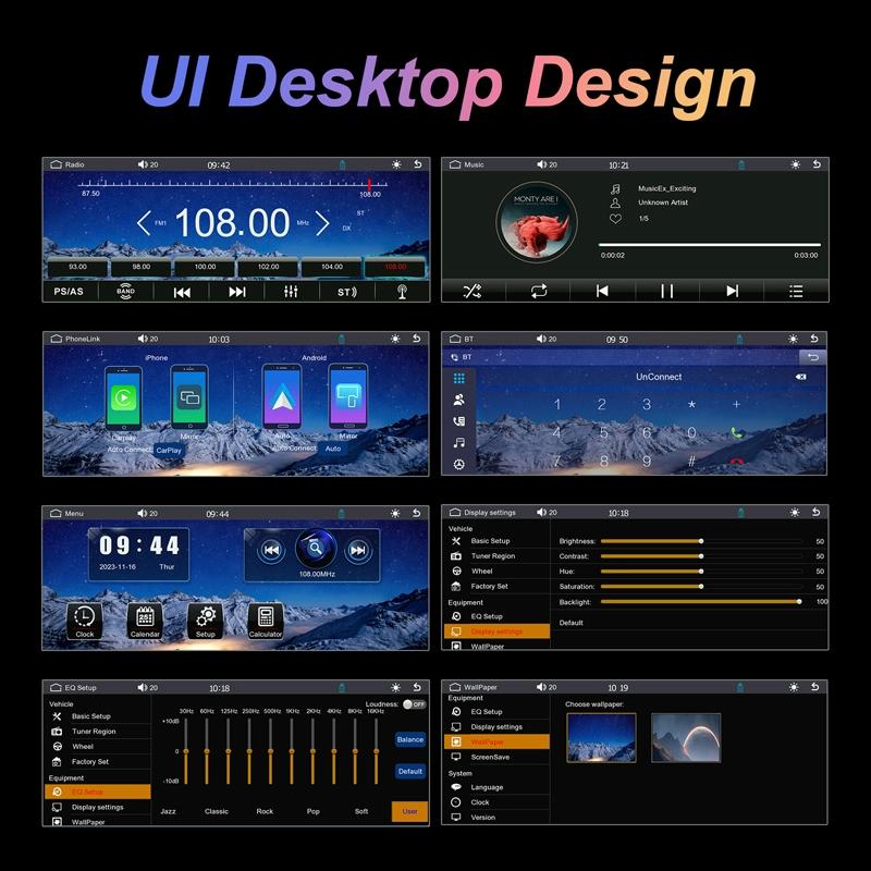 6.86 Inch Dual Butt Mp5 Player W / Backup Camera Bluetooth Carplay