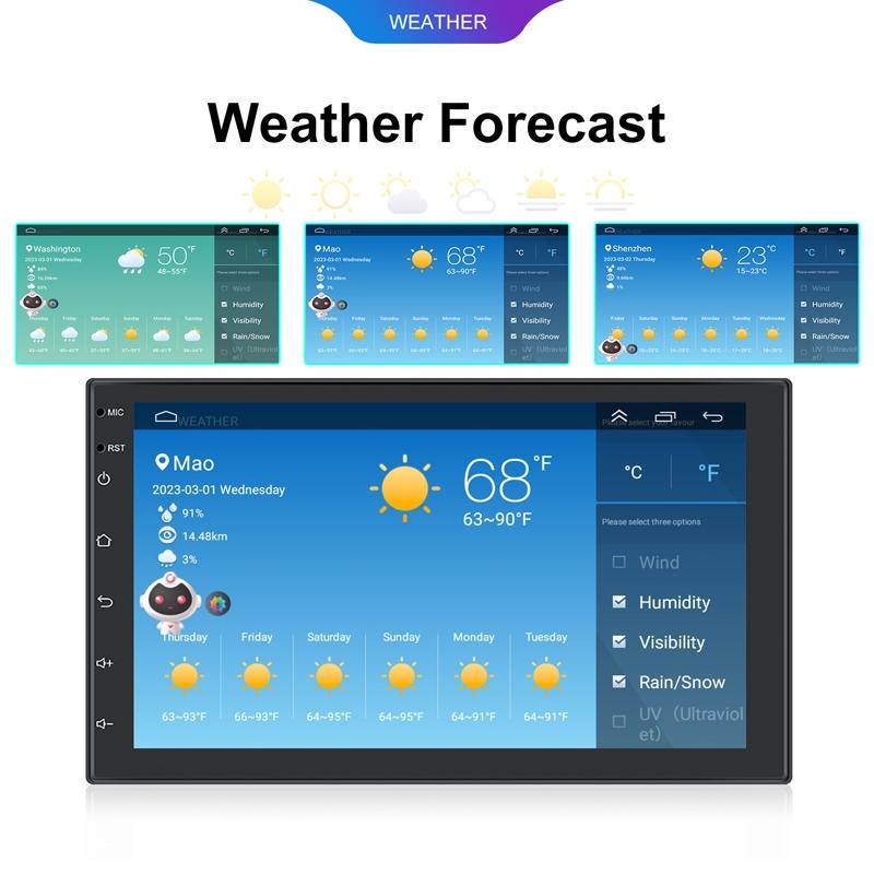 Universal Wireless Carplay Car Navigation Center - 13.0 Monitor - Standard 7Inch