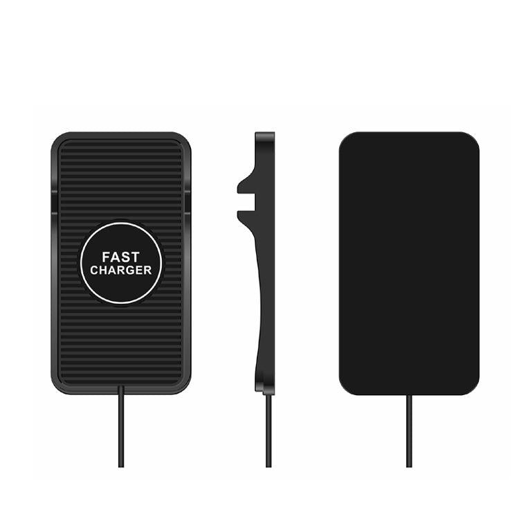 2-in-1 Non-slip Wireless Charger for C7 Car Navigation - Black