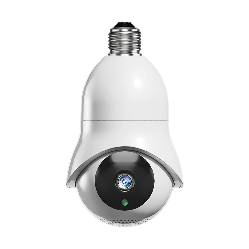 2.0Mp Wifi Light Bulb Camera With Motion Detection And Night Vision - White