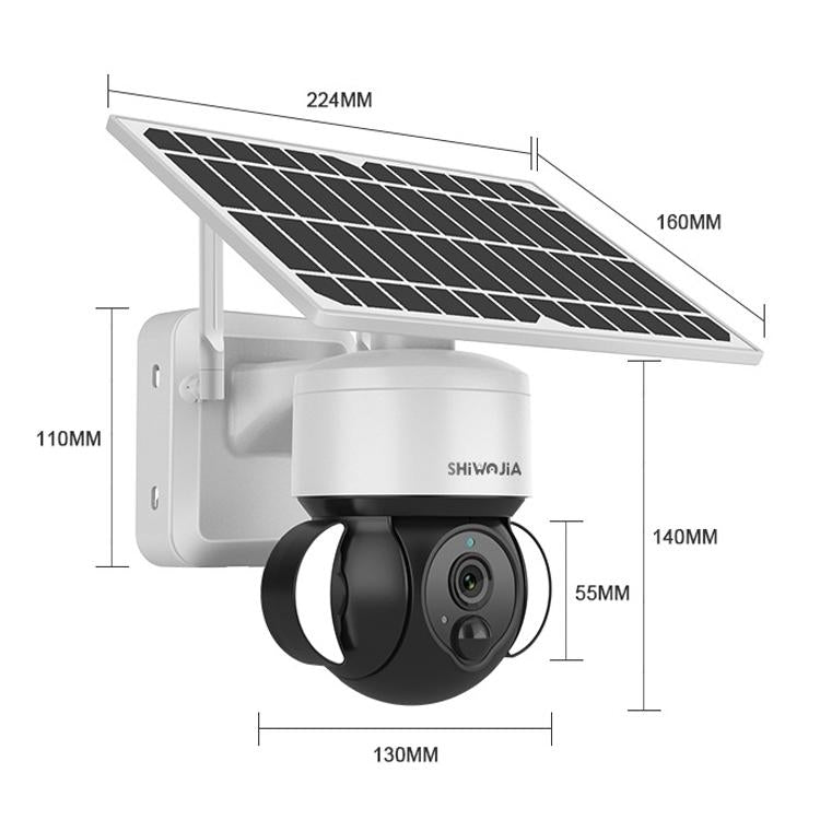 3Mp Solar Dome 4G Camera With Waterproof Ip66 Two-Way Audio Pir Motion Detection And Night Vision - Black