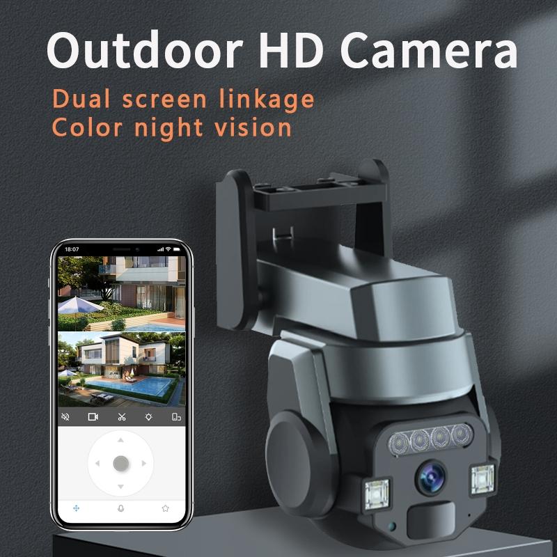 Outdoor Wifi Camera With Two-Way Voice 5Mp Ip66 Waterproof - Grey