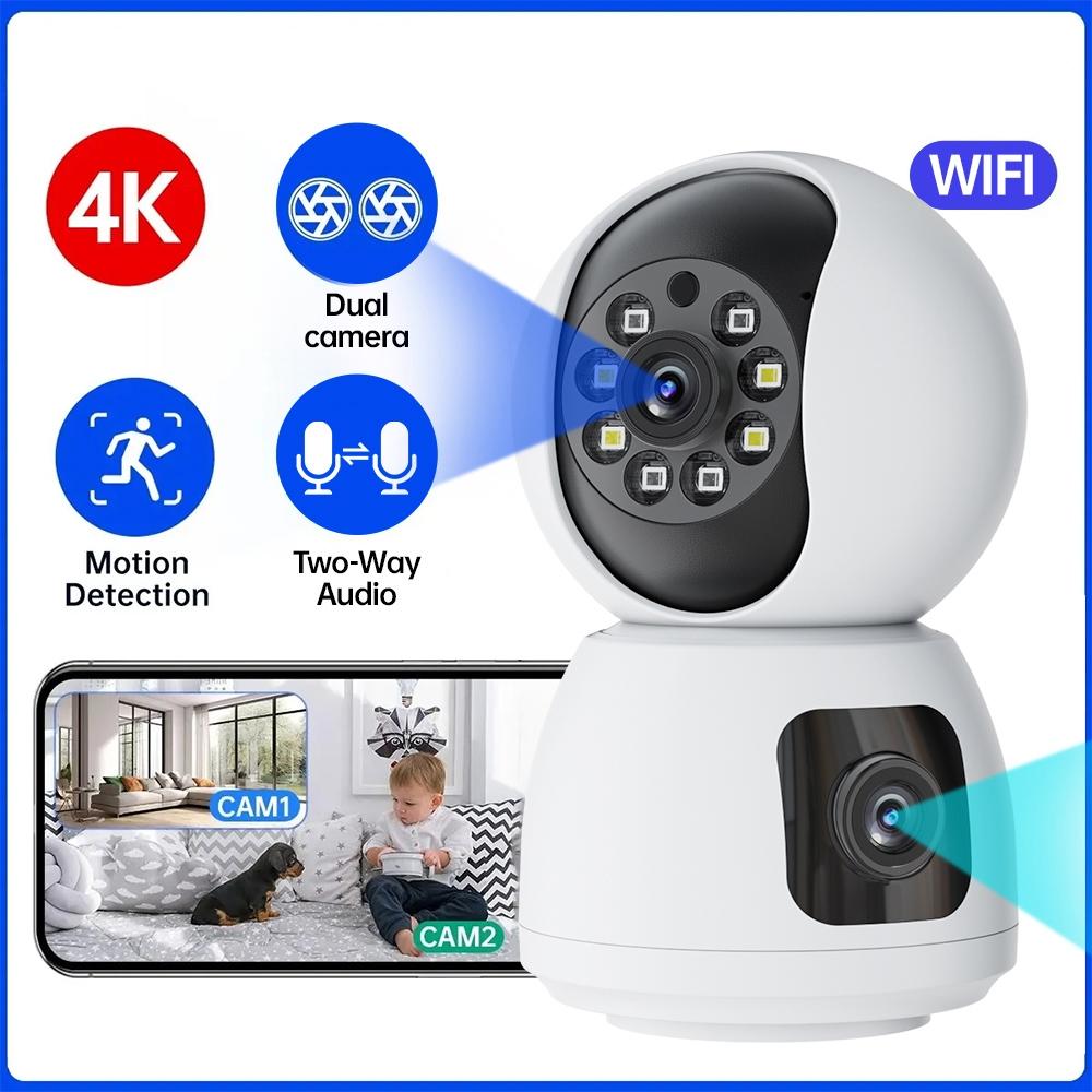 Waterproof Smart Wifi Camera With 4Mp Zoom - Hd Indoor White