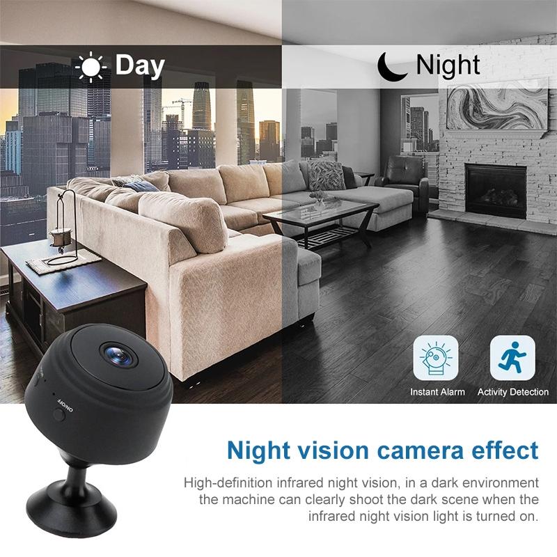 Wireless 1080P Camera With Night Vision & Motion Detection Tf Card & Bluetooth - Black