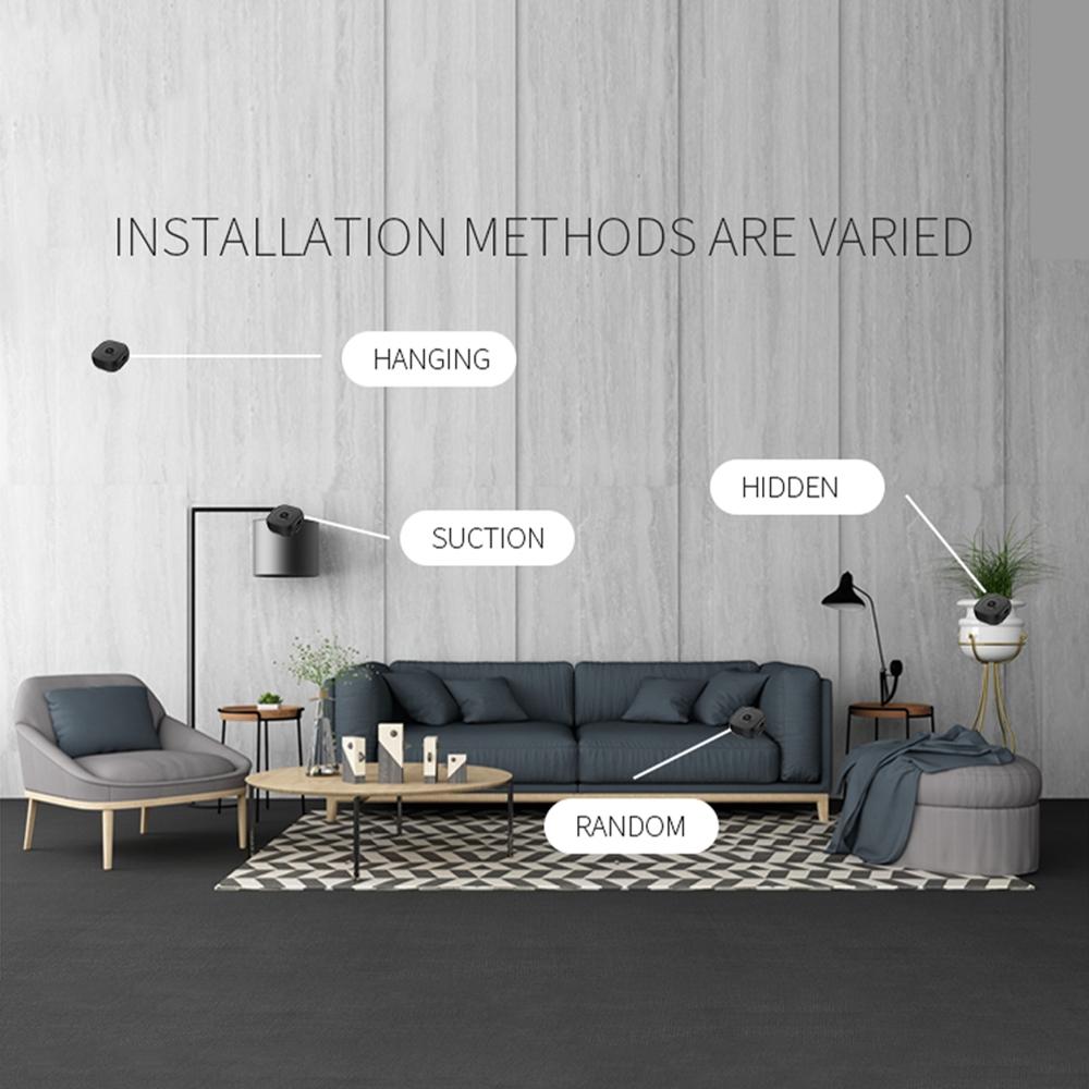 720P Mini Wearable Wifi Camera - 120 Degree Wide Angle - Black