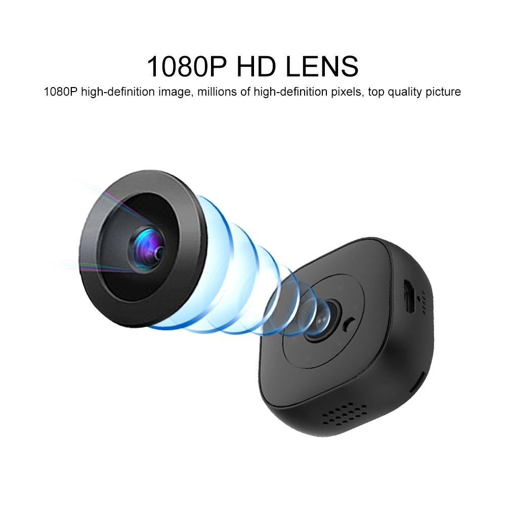 720P Mini Wearable Wifi Camera - 120 Degree Wide Angle - Black