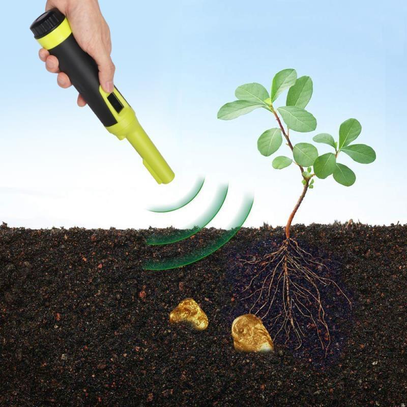 Waterproof Handheld Metal Detector with Lcd Display - Fluorescent Green