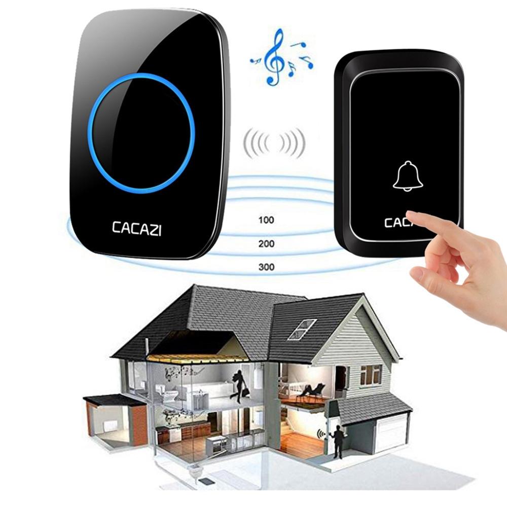 Wireless Waterproof Music Doorbell - 1 To 1 Battery Type - White