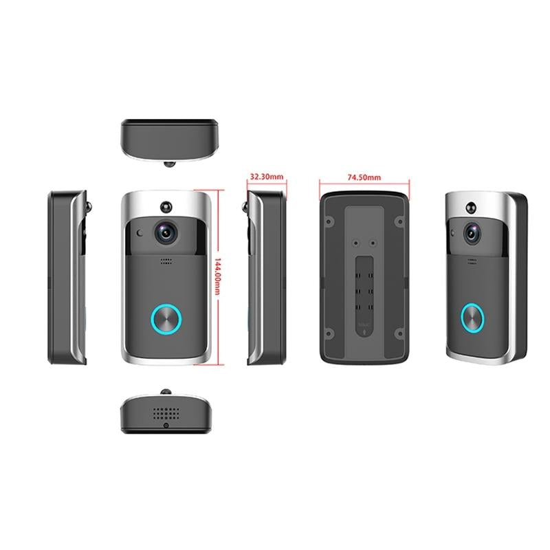 Smart Wifi Video Doorbell With Night Vision - Remote Monitoring