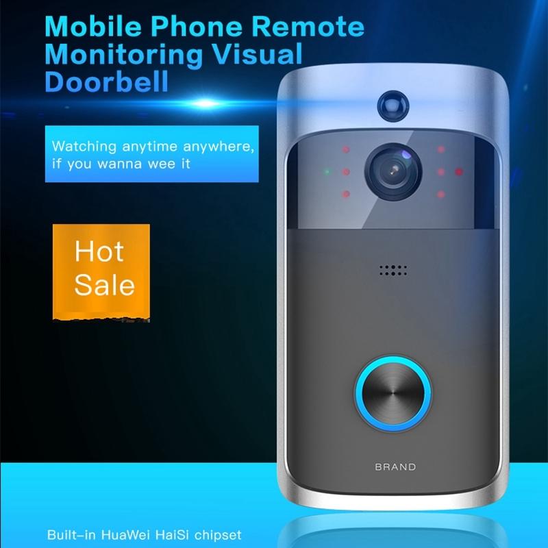 Smart Wifi Video Doorbell With Night Vision - Remote Monitoring