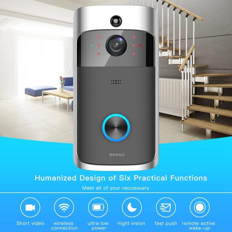 Smart Wifi Video Doorbell With Night Vision - Remote Monitoring