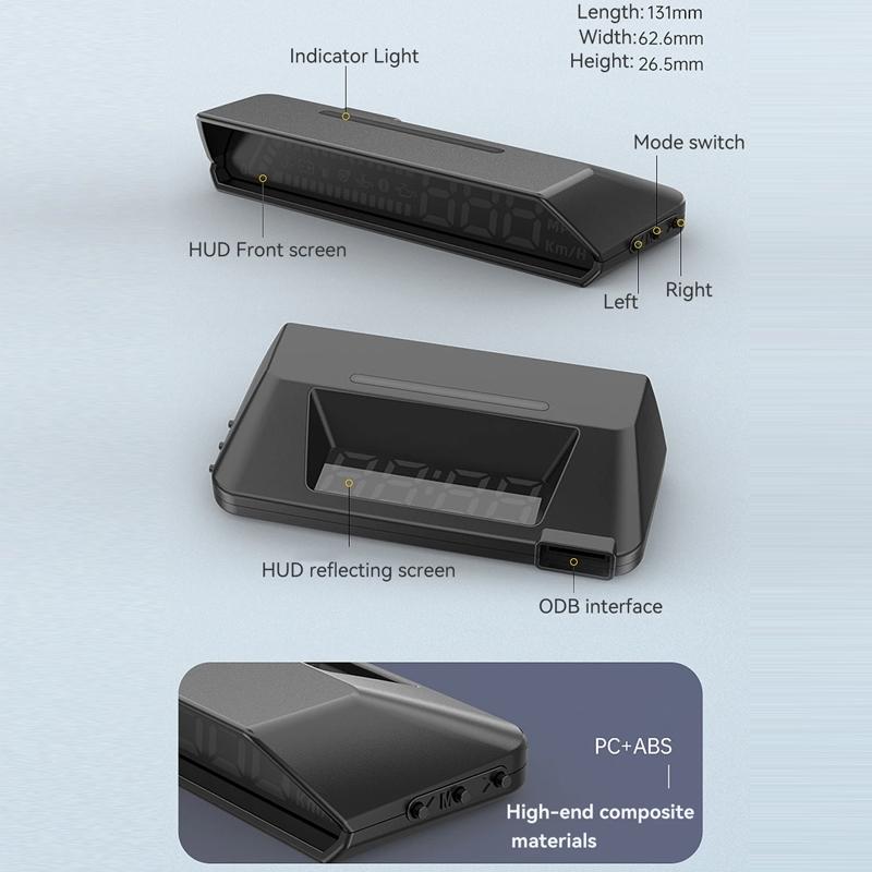 Vehicle Obd Head Up Display Multi Function Instrument For Oil Temp & Gearbox Monitoring - S101