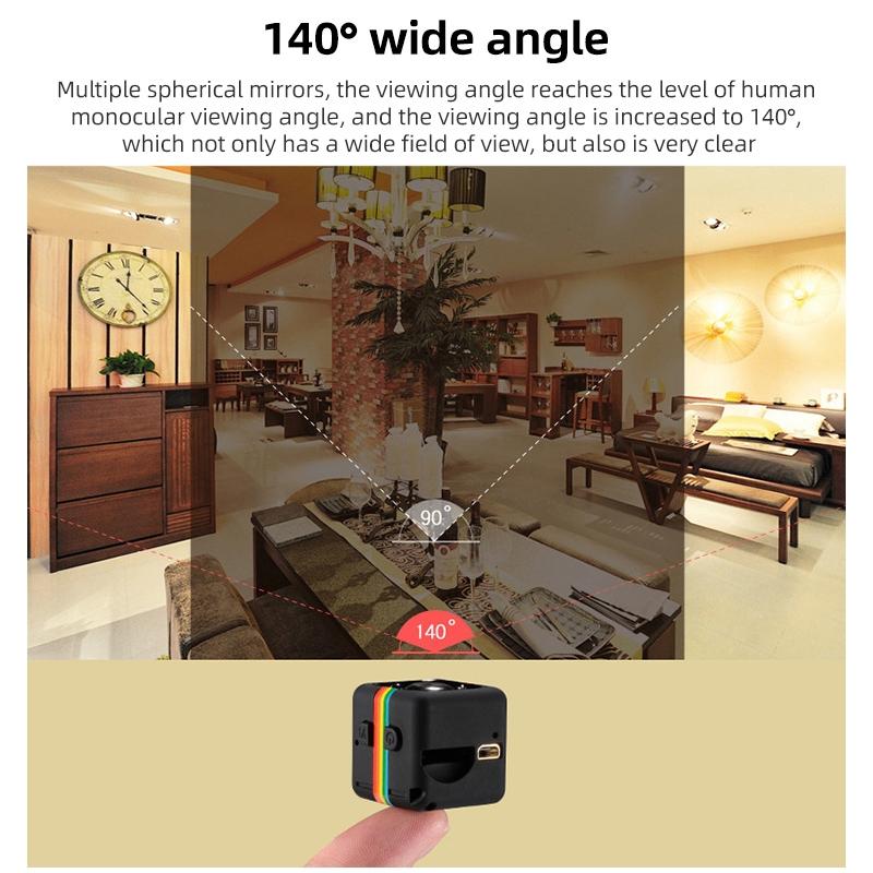 Hd 1080P Mini Sport Camera With Night Vision & Tf Card - Black