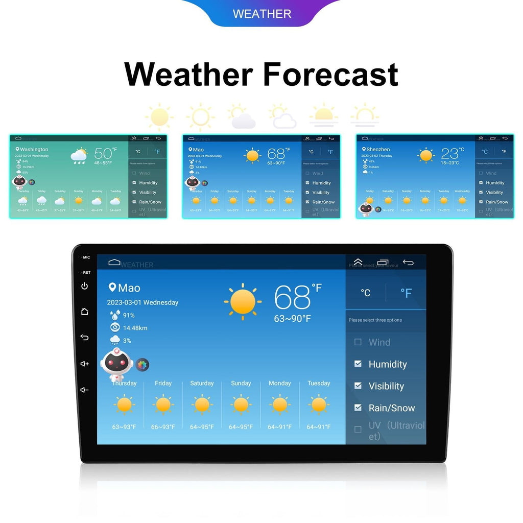 6 + 128G Android Car Bluetooth Player With Gps Navigation - Standard + Ahd Camera 9 Inch