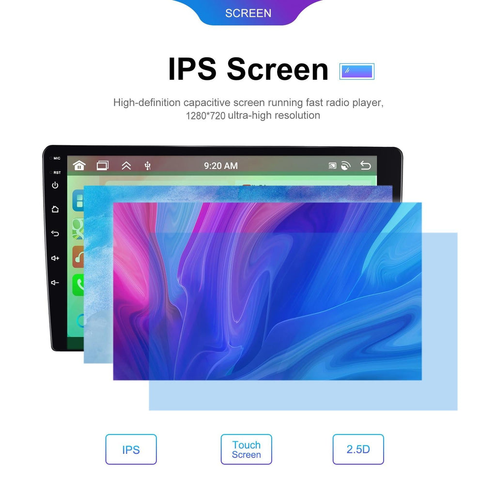 6 + 128G Android Car Bluetooth Player With Gps Navigation - Standard + Ahd Camera 9 Inch