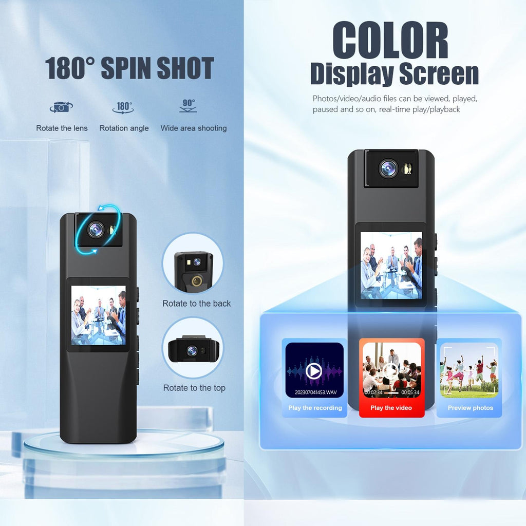 720P Wifi Conference Camera With 180 Degree Rotation - Black