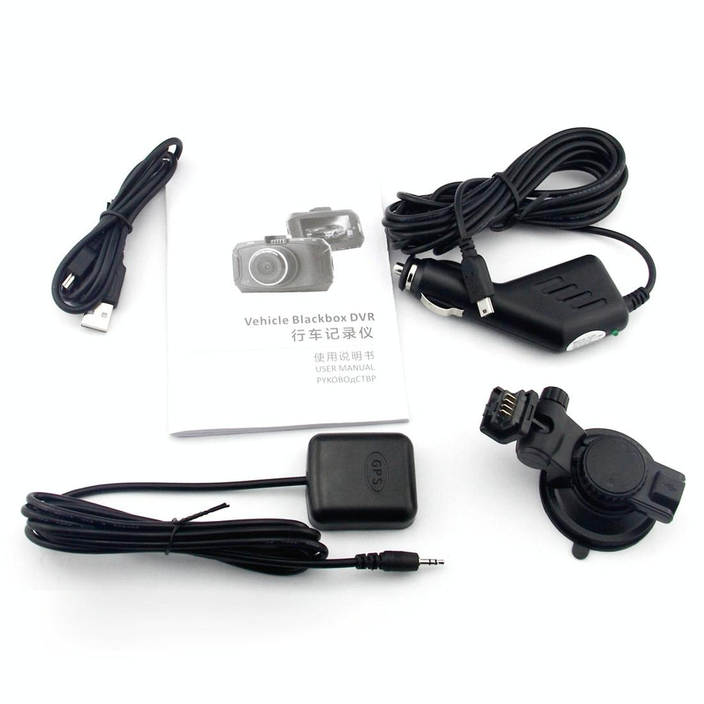 2.7 Lcd Car Dvr Camera with 170 Degree Wide Angle 2304 x 1296p Hd Screen