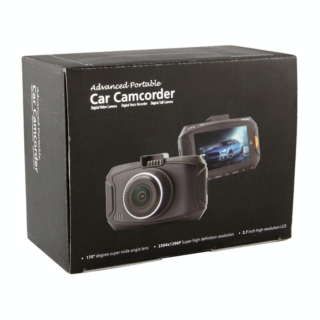 2.7 Lcd Car Dvr Camera with 170 Degree Wide Angle 2304 x 1296p Hd Screen