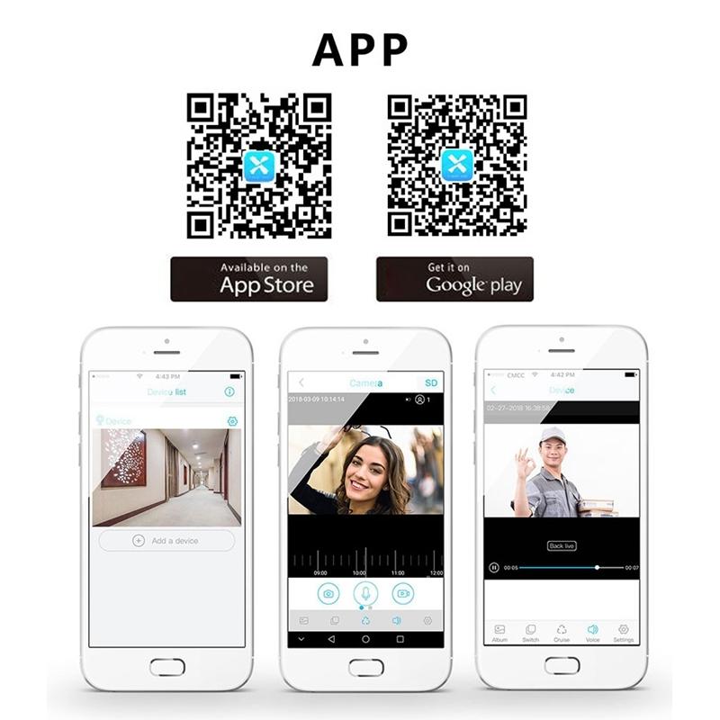 Smart Wifi Video Doorbell With Remote Monitoring & Voice Intercom - 720P 6400Mah Black