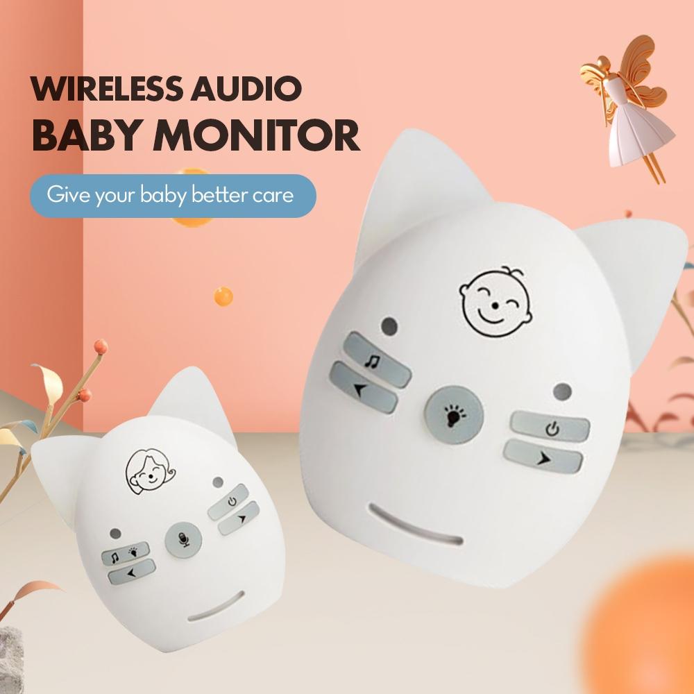 Wireless Baby Monitor With Voice Intercom And Night Light - Pink
