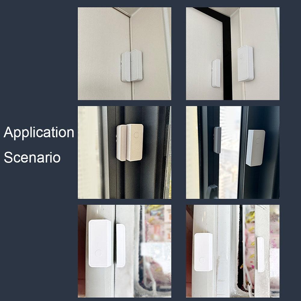 Smart Wireless Doorbell Alarm With 3 Split Type Door Sensors - Black