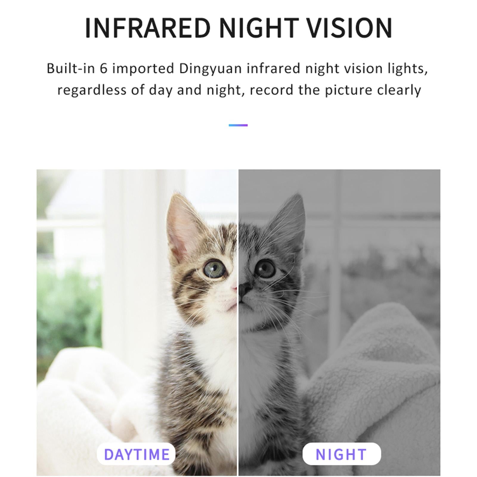 Mini Wifi Action Camera With Night Vision And Motion Detection - Black