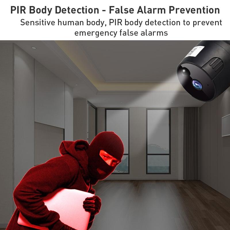 Smart Wifi Camera With Night Vision And Two-Way Audio - Black