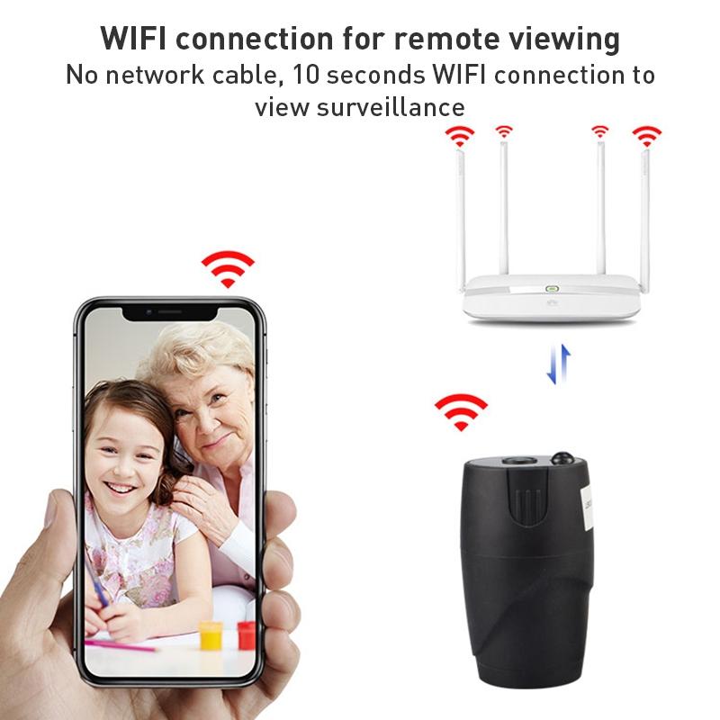 Smart Wifi Camera With Night Vision And Two-Way Audio - Black