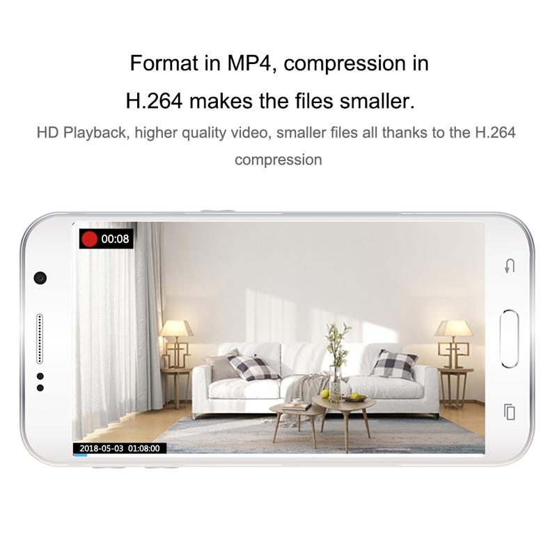 720P Wireless Wearable Surveillance Camera With Infrared Vision & Motion Detection - Black