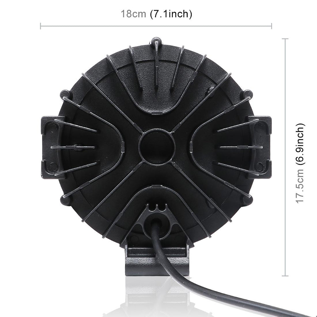 2 Pcs 3500Lm 6500K White Light 17 Led Waterproof Car Boat Marine Work Lights Spotlight Led Bulbs 30 Degrees Adjustable Dc 10 - 30V - Black