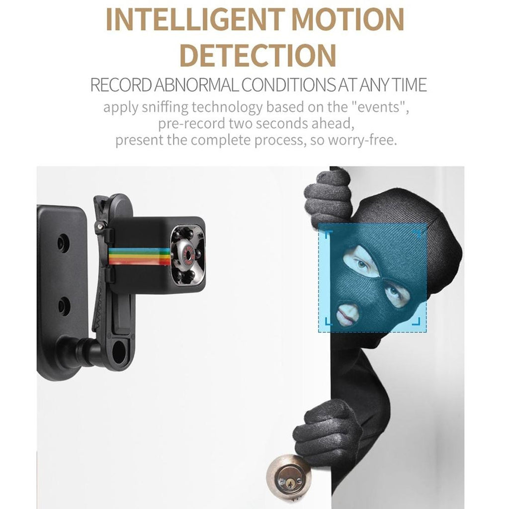 Hd 1080P Mini Sport Camera With Night Vision & Tf Card Holder