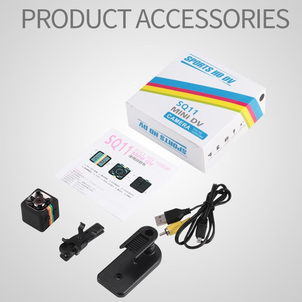 Hd 1080P Mini Sport Camera With Night Vision & Tf Card Holder