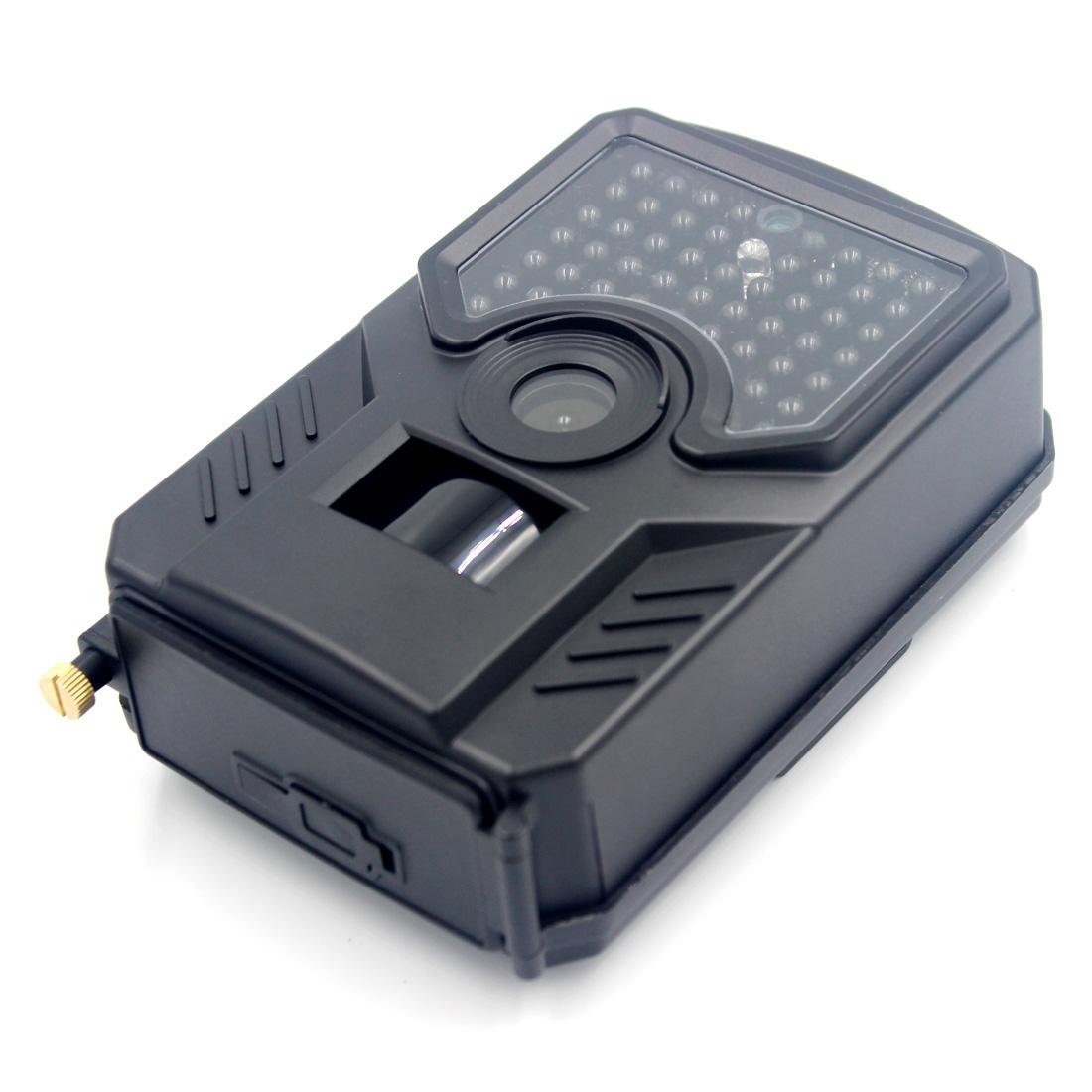 12Mp 1080P Hd Infrared Hunting Trail Camera With 120 Degree Wide Angle Lens And Ip56 Waterproof Design - Supports Tf Card Pir Distance 10-15M - Black