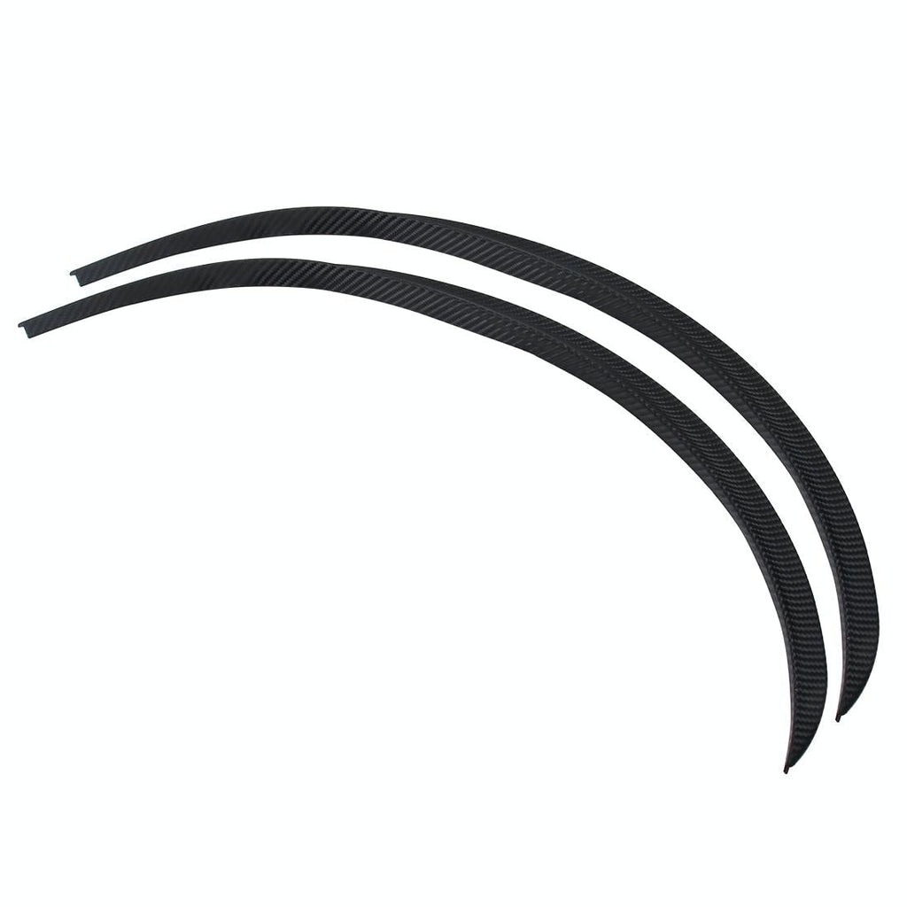 2 Pcs 45Cm Car Stickers Rubber Large Round Arc Strips Universal Fender Flares Wheel Eyebrow Decal Sticker Eyebrow Car-Covers Black Striped Round Arc Strips - 45 X 2Cm