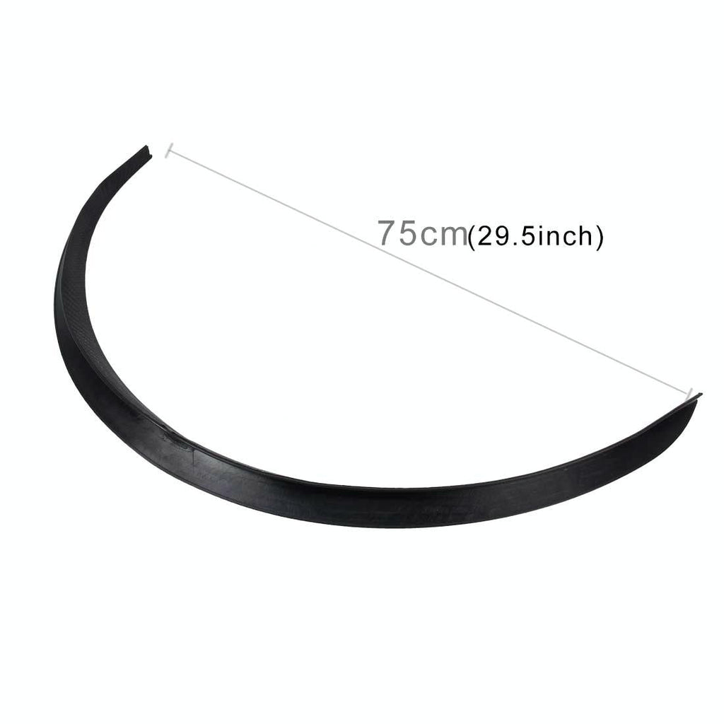 2 Pcs 45Cm Car Stickers Rubber Large Round Arc Strips Universal Fender Flares Wheel Eyebrow Decal Sticker Eyebrow Car-Covers Black Striped Round Arc Strips - 45 X 2Cm