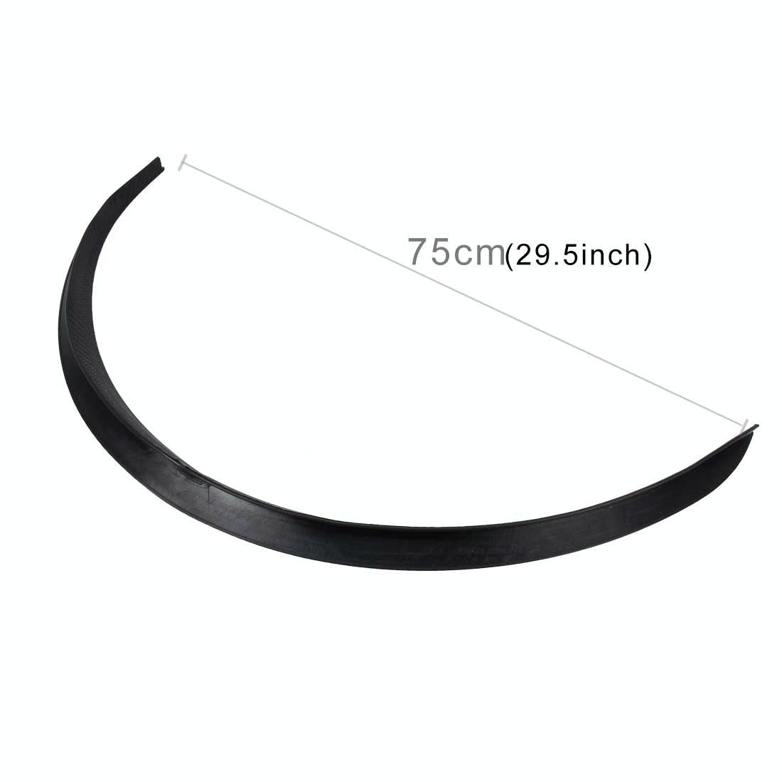 2 Pcs 45Cm Car Stickers Rubber Large Round Arc Strips Universal Fender Flares Wheel Eyebrow Decal Sticker Eyebrow Car-Covers Black Striped Round Arc Strips - 45 X 2Cm