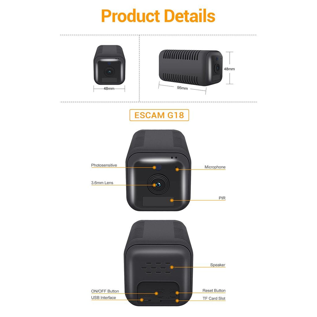 1080P Full Hd Wifi Camera With Night Vision And Two-Way Audio