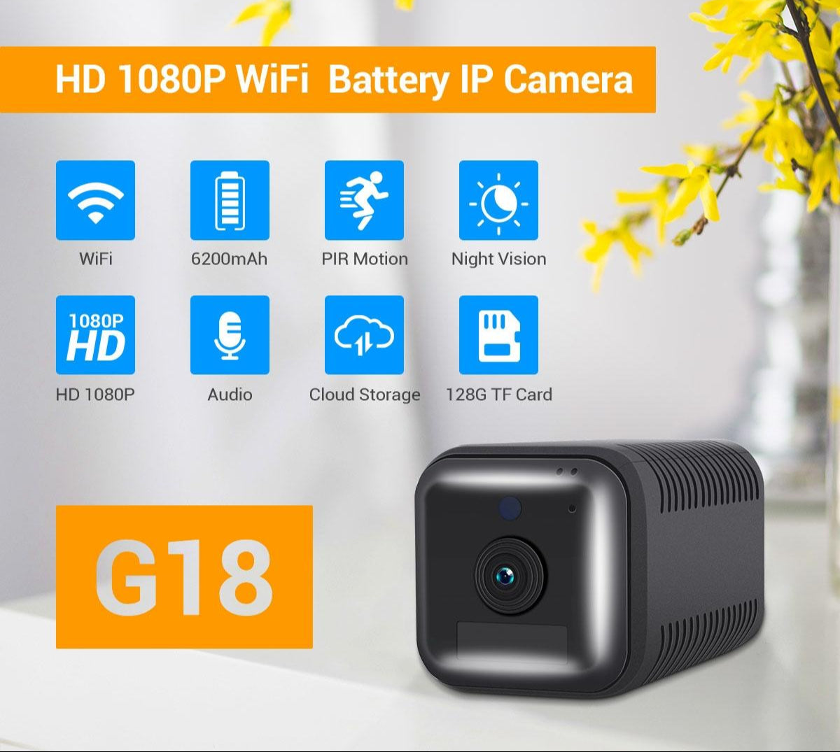 1080P Full Hd Wifi Camera With Night Vision And Two-Way Audio