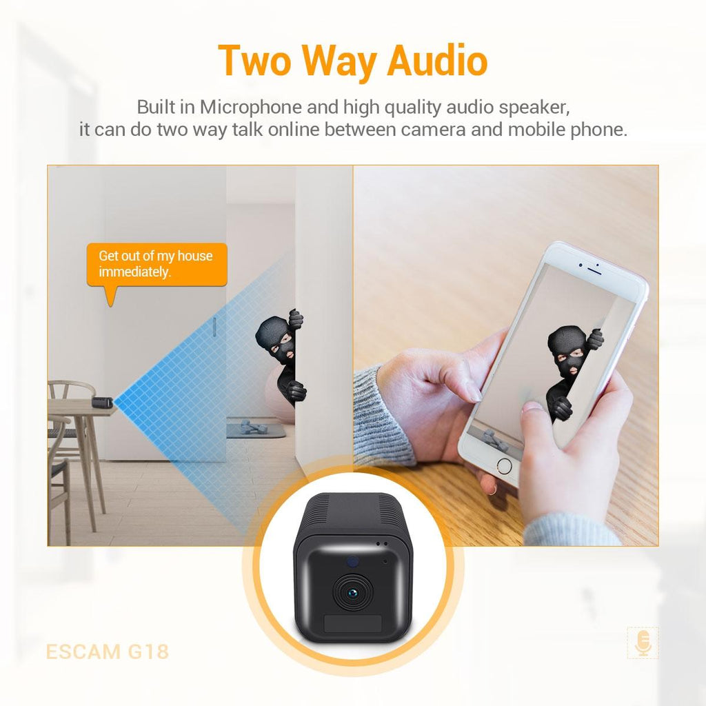 1080P Full Hd Wifi Camera With Night Vision And Two-Way Audio